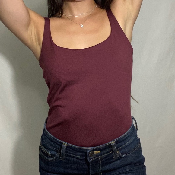 Womens NY&Co. maroon adjustable tank size Small - Picture 5 of 8